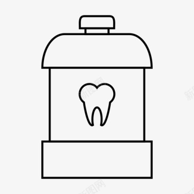 漱口水胶囊牙科图标图标