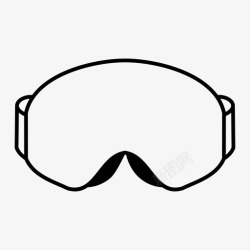 运动眼镜滑雪板护目镜滑雪护目镜滑雪面罩图标高清图片