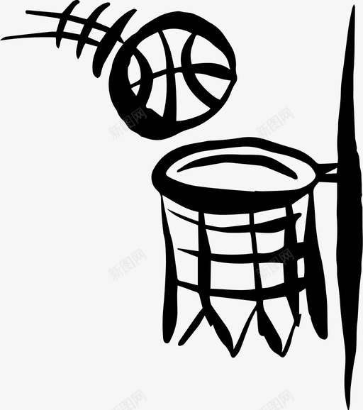 篮球松散涂鸦网图标svg_新图网 https://ixintu.com 体育涂鸦 投篮 松散涂鸦 篮球 网