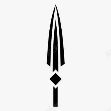 中世纪的武器匕首图标图标