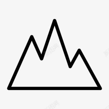 山山峰自然图标图标