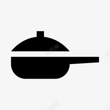 平底锅烹饪食物图标图标
