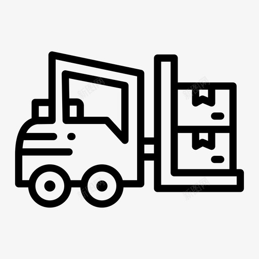 叉车箱子搬运图标svg_新图网 https://ixintu.com 交货和物流 包装 叉车 搬运 箱子
