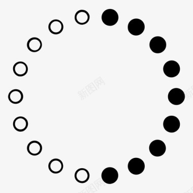 圆圈十分之五充电一半图标图标