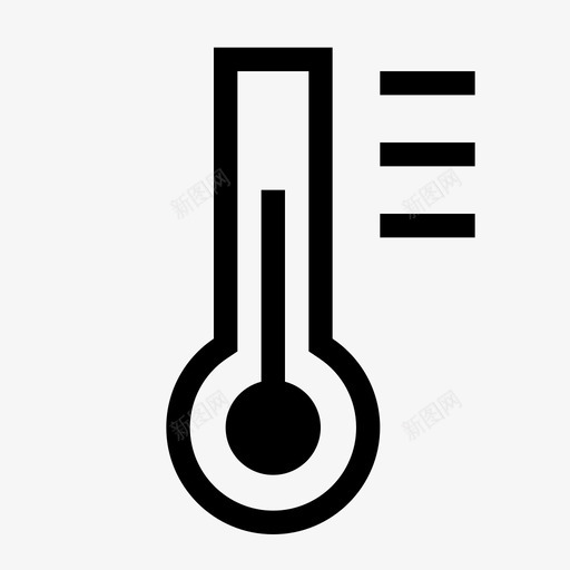 温度气候热量图标svg_新图网 https://ixintu.com 公用设施 天气 恒温器 气候 温度 温度计 热量