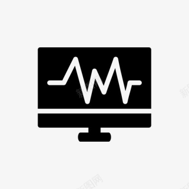 医学lcd监视器图标图标