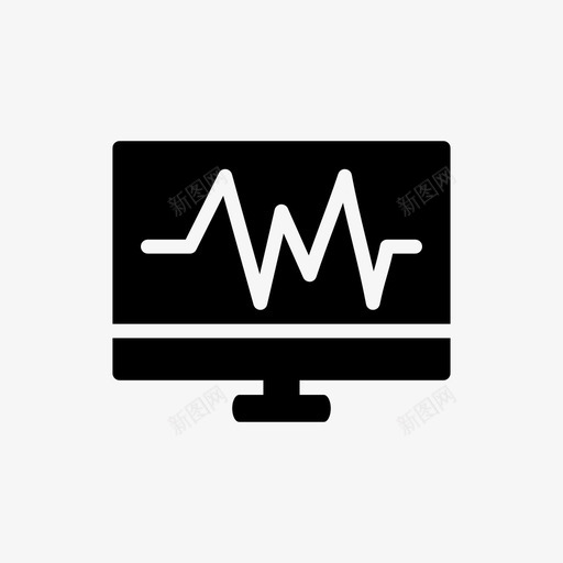 医学lcd监视器图标svg_新图网 https://ixintu.com lcd 医学 医学字形图标 监视器 脉冲