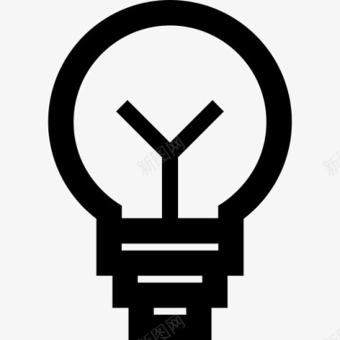 灯泡想法灯具图标图标