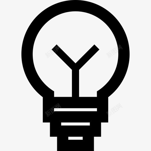 灯泡想法灯具图标svg_新图网 https://ixintu.com 想法 灯具 灯泡 粗轮廓