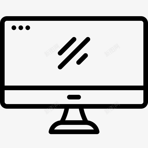 电视监控屏幕显示器电视图标svg_新图网 https://ixintu.com 小工具设备 显示器 电视 电视监控屏幕