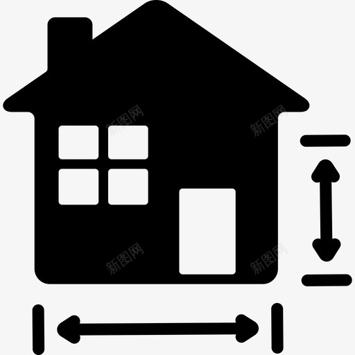 房屋平面图建筑物建筑图标svg_新图网 https://ixintu.com 建筑图标 建筑物 房屋平面图