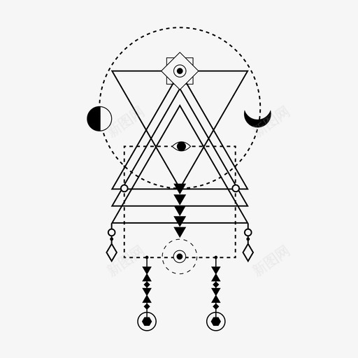 神圣几何魔法神秘图标svg_新图网 https://ixintu.com 图腾 巫术 神圣几何 神秘 魔法