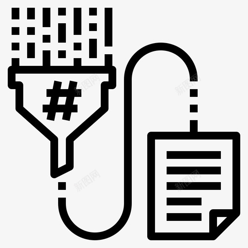 加密哈希函数数据编程图标svg_新图网 https://ixintu.com 加密哈希函数 加密货币区块链 数据 编程