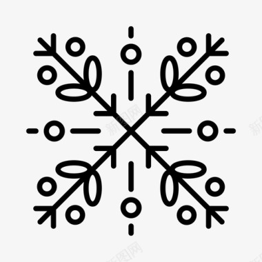 雪花圣诞节霜冻图标图标