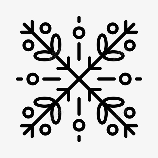 雪花圣诞节霜冻图标svg_新图网 https://ixintu.com 冬天 圣诞节 雪晶 雪花 霜冻