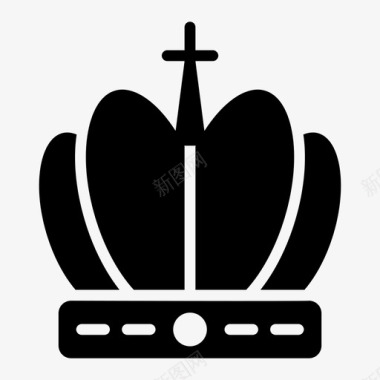 皇冠天主教庆祝图标图标