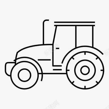 拖拉机农业耕作图标图标