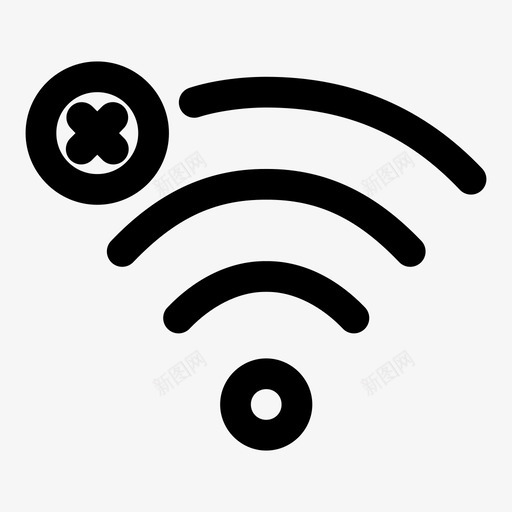 离线无wifi信号图标svg_新图网 https://ixintu.com 信号 无wifi 无线 离线