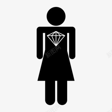 宝贝女人钻石女人图标图标