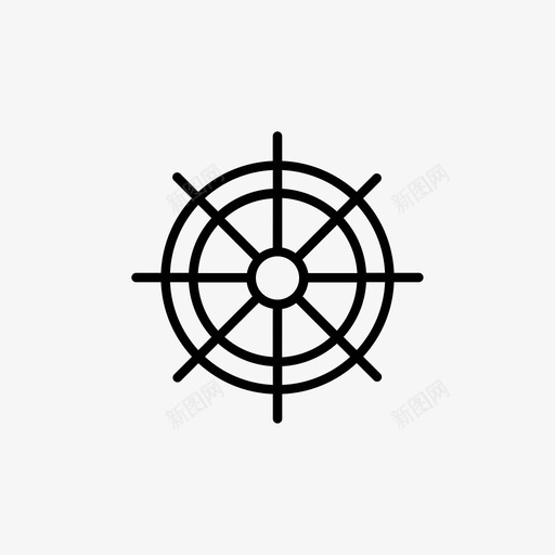 轮子船帆船图标svg_新图网 https://ixintu.com 帆船 方向盘 船 轮子 通讯