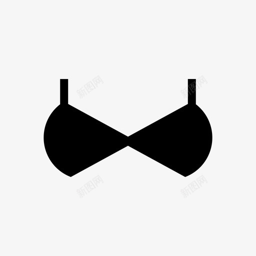 胸罩时尚女士图标svg_新图网 https://ixintu.com 女士 女式服装 时尚 胸罩