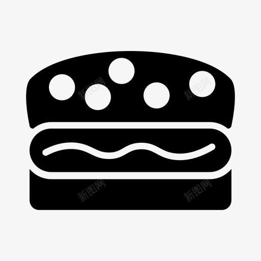 汉堡吃快餐图标svg_新图网 https://ixintu.com 吃 快餐 晚餐 汉堡 购物 购物和电子商务图标第一卷