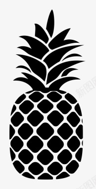 菠萝水果热带菠萝图标图标
