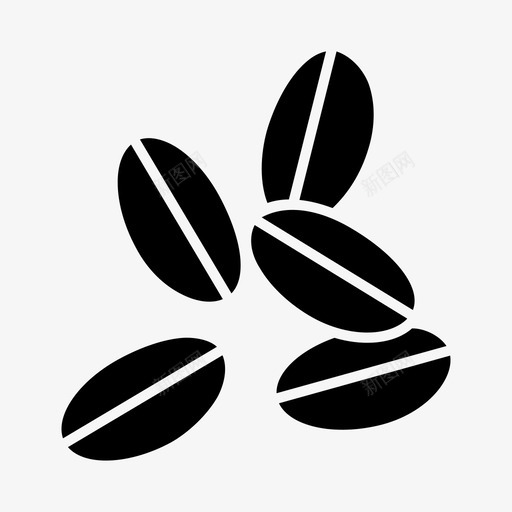 咖啡豆浓缩咖啡烤豆图标svg_新图网 https://ixintu.com 全豆 咖啡豆 浓缩咖啡 烤豆