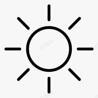 太阳天气预报自然图标图标