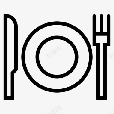 晚餐餐具菜肴图标图标