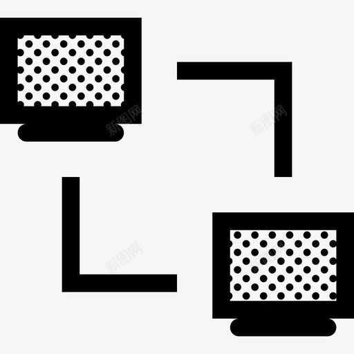 计算机连接连接lan图标svg_新图网 https://ixintu.com lan pc 杂项点 网络 计算机连接 连接