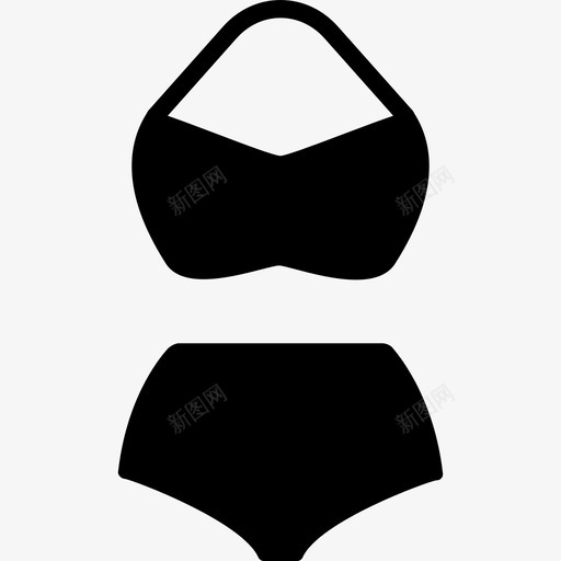 女士两件套泳衣时尚我的衣柜图标svg_新图网 https://ixintu.com 女士两件套泳衣 我的衣柜 时尚