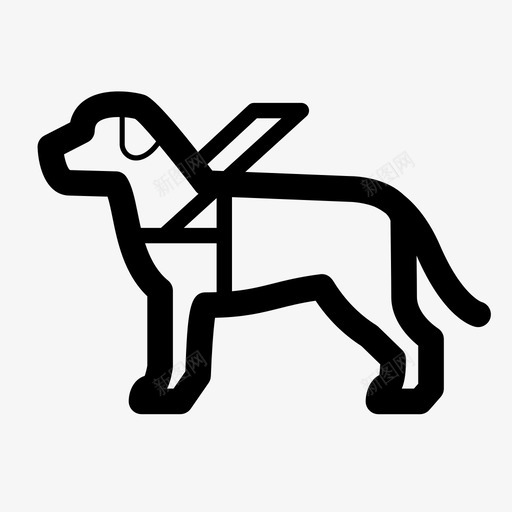导盲犬助盲犬网络无障碍图标svg_新图网 https://ixintu.com 助盲犬 导盲犬 网络无障碍