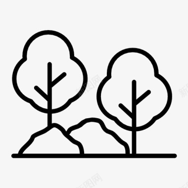花园果树自然图标图标