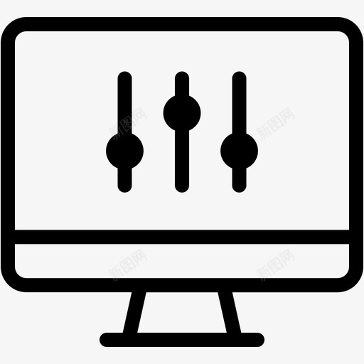 控件列计算机图标svg_新图网 https://ixintu.com 列 控件 桌面 界面 监视器 计算机 计算机混合