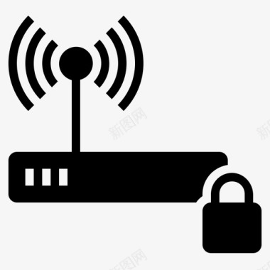 Wifi密码接入点安全互联网图标图标