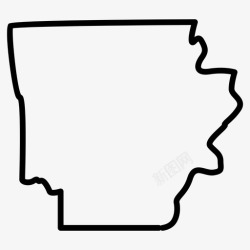 阿肯色阿肯色州阿肯色州地图美国各州地图薄图标高清图片