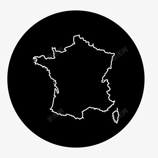 法国地图欧洲地图巴黎图标svg_新图网 https://ixintu.com 巴黎 欧洲地图 法国地图 法国欧洲地图