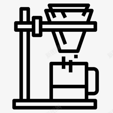 煮咖啡滴水过滤器图标图标