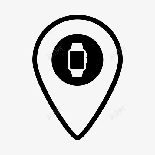 手表位置地图旅行图标svg_新图网 https://ixintu.com 地图 手表位置 旅行