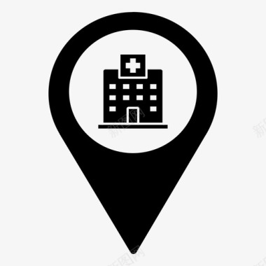 医院医疗保健位置图标图标