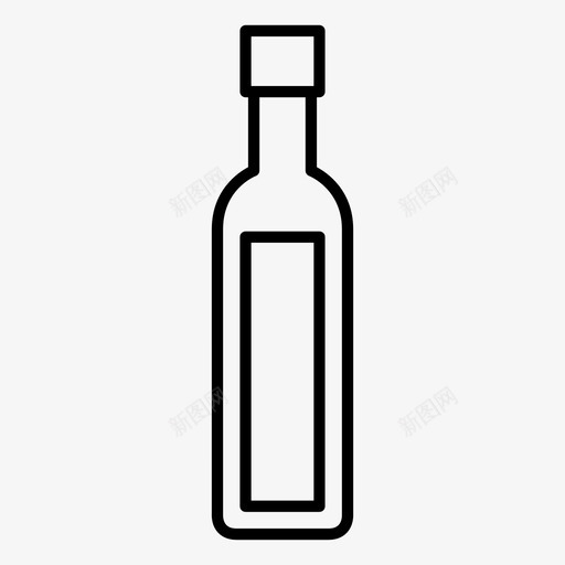 瓶子食品标签图标svg_新图网 https://ixintu.com 包装 标签 橄榄油 瓶子 食品