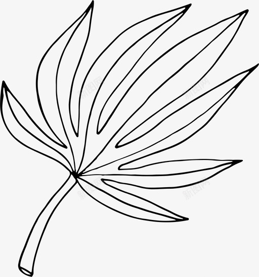热带植物叶夏季图标svg_新图网 https://ixintu.com 叶 夏季 热带叶 热带植物