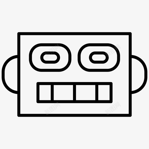机器人头部机器人学图标svg_新图网 https://ixintu.com 人工智能 头部 机器人 机器人学