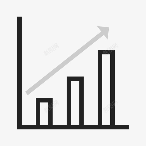 图表箭头图表统计图标svg_新图网 https://ixintu.com 向上图表 图表 箭头图表 统计