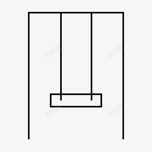 摇摆孩子花园线图标svg_新图网 https://ixintu.com 孩子 摇摆 花园线