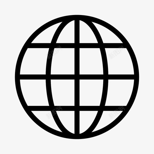 世界浏览器全球图标svg_新图网 https://ixintu.com 世界 互联网 全球 搜索引擎优化和营销线图标 浏览器 营销