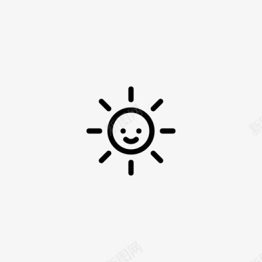 快乐的太阳可爱的情绪化的图标图标