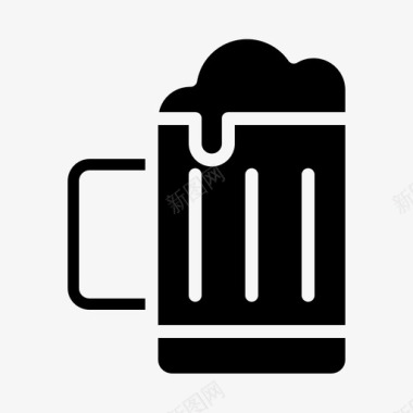 马克杯酒吧啤酒图标图标