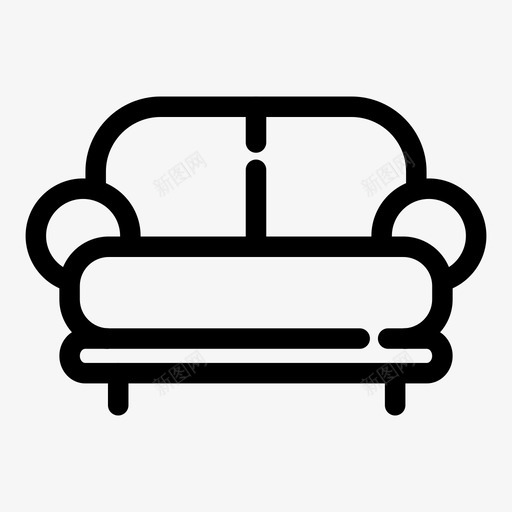 沙发经典沙发家具图标svg_新图网 https://ixintu.com 内饰 家具 座椅 座椅沙发 必需品pt1 沙发 经典沙发